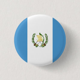 Nationale Flagge Guatemalas Button