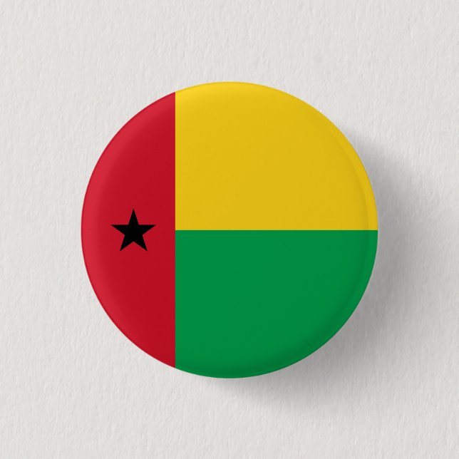 Nationale Flagge Guinea-Bissau Button (Vorderseite)