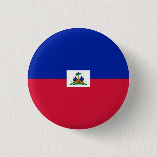 Nationale Flagge Haitis Button (Vorderseite)