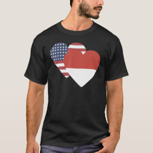 Nationale Flagge Indonesiens Andenken für Männer F T-Shirt