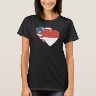 Nationale Flagge Indonesiens Andenken für Männer F T-Shirt