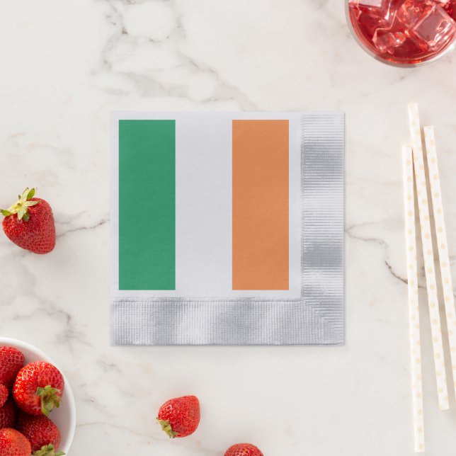 Nationale Flagge Irlands, irischer Standard, Banne Serviette (Beispiel)