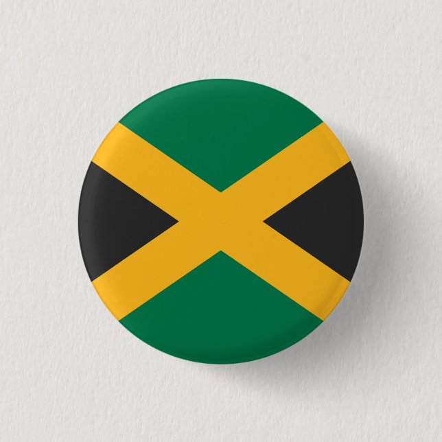 Nationale Flagge Jamaikas Button (Vorderseite)
