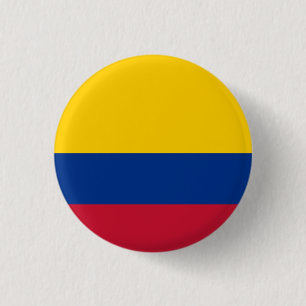 Nationale Flagge Kolumbiens Button