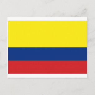 Nationale Flagge Kolumbiens Postkarte