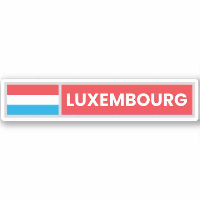 Nationale Flagge Luxemburgs Aufkleber (Vorderseite)