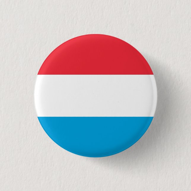Nationale Flagge Luxemburgs Button (Vorderseite)