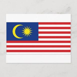 Nationale Flagge Malaysias Postkarte