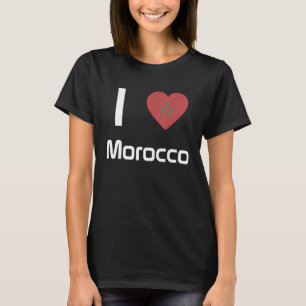 Nationale Flagge Marokkos Souvenir für Männer Frau T-Shirt