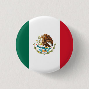 Nationale Flagge Mexikos Button