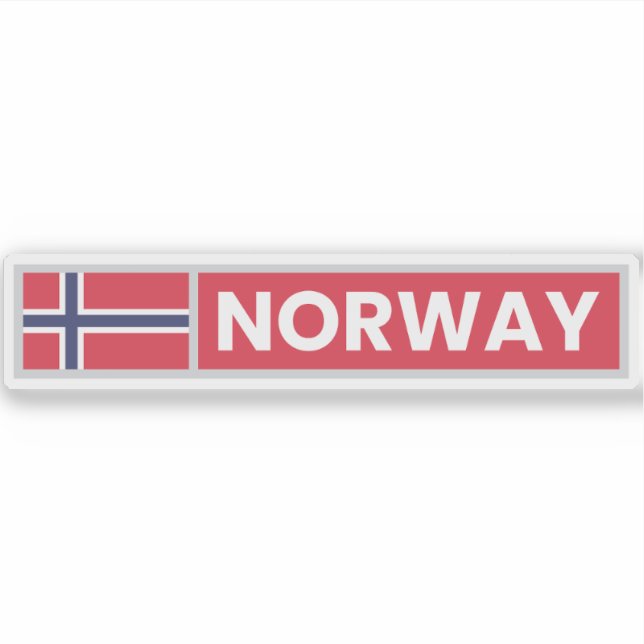 Nationale Flagge Norwegens Aufkleber (Vorderseite)