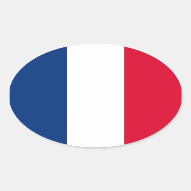 Nationale Flagge Ovaler Aufkleber (Vorderseite)