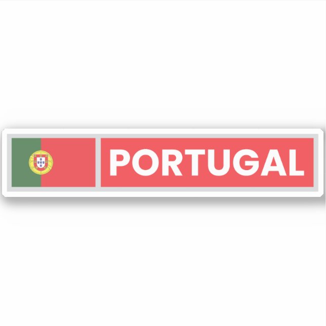 Nationale Flagge Portugals Aufkleber (Vorderseite)