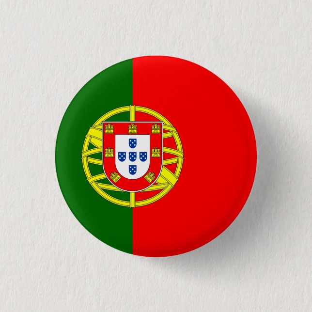 Nationale Flagge Portugals Button (Vorderseite)