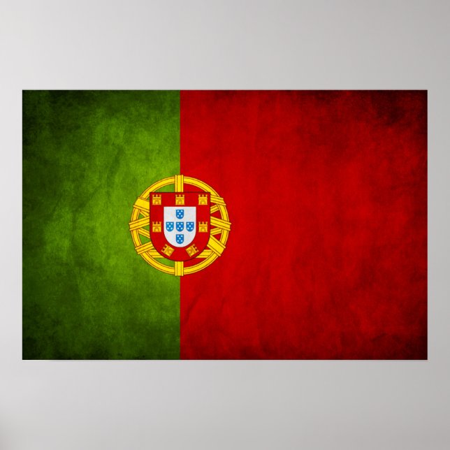 Nationale Flagge Portugals Poster (Vorne)