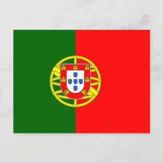 Nationale Flagge Portugals Postkarte