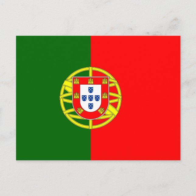 Nationale Flagge Portugals Postkarte (Vorderseite)