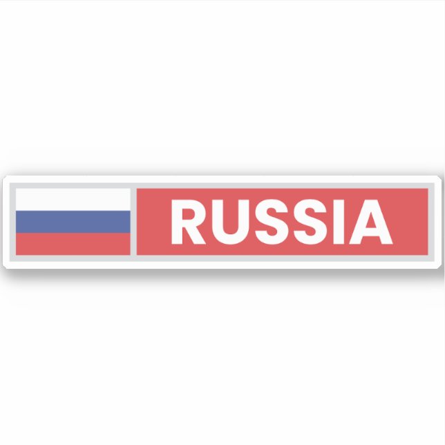 Nationale Flagge Russlands Aufkleber (Vorderseite)