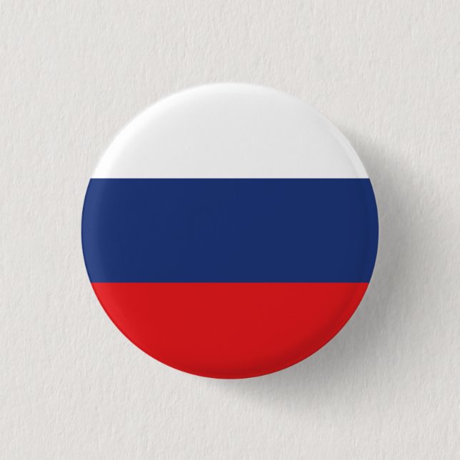Nationale Flagge Russlands Button (Vorderseite)