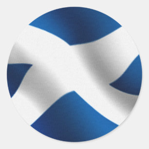 Nationale Flagge Schottlands & St Andrew Patriotic Runder Aufkleber