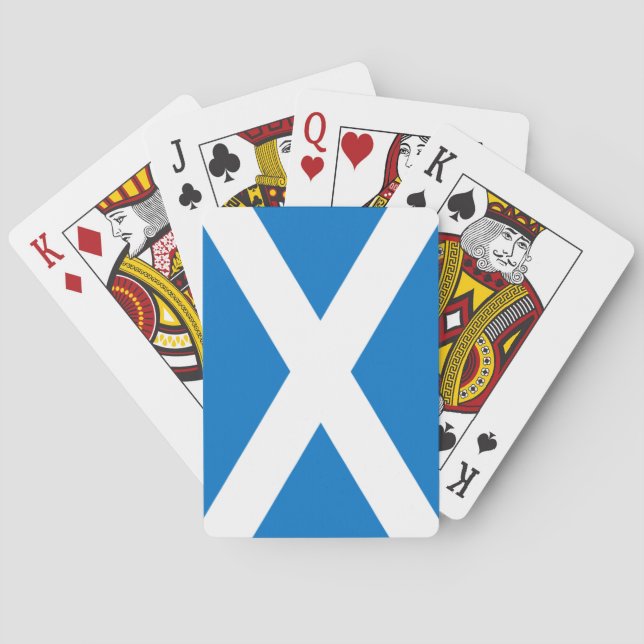 Nationale Flagge Schottlands, St. Andrews Cross  Spielkarten (Rückseite)