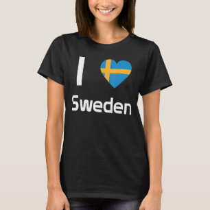 Nationale Flagge Schweden Souvenir für Männer Frau T-Shirt