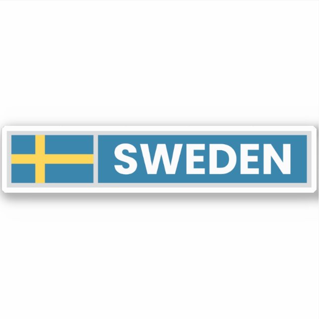 Nationale Flagge Schwedens Aufkleber (Vorderseite)