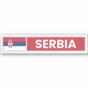 Nationale Flagge Serbiens Aufkleber