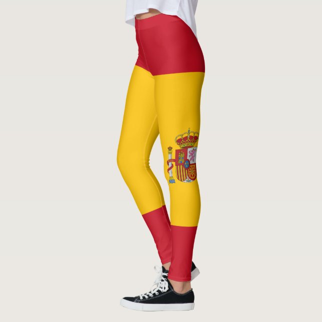 Nationale Flagge Spaniens anpassen Leggings (Links)