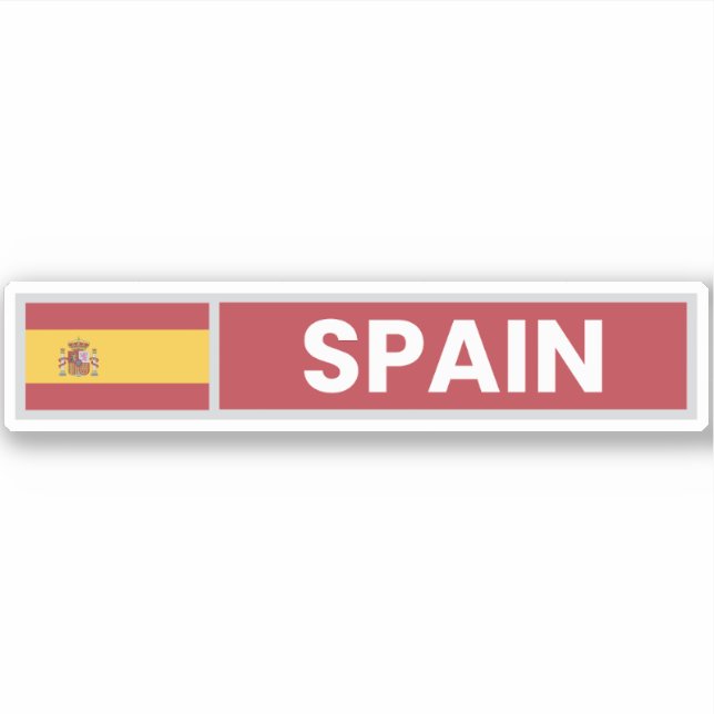 Nationale Flagge Spaniens Aufkleber (Vorderseite)