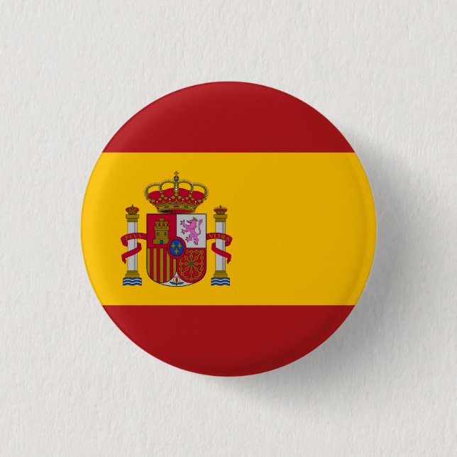 Nationale Flagge Spaniens Button (Vorderseite)