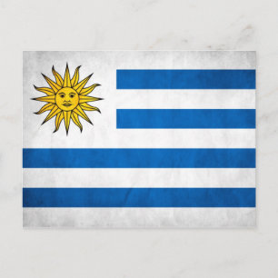 Nationale Flagge Uruguays Postkarte