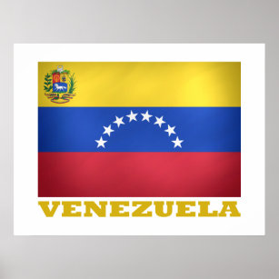 Nationale Flagge Venezuelas Poster