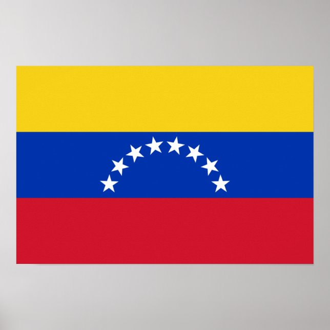 Nationale Flagge Venezuelas Poster (Vorne)