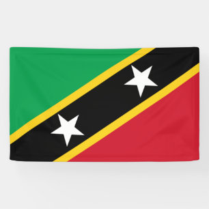 Nationale Flagge von St. Kitts und Nevis (Karibik) Banner