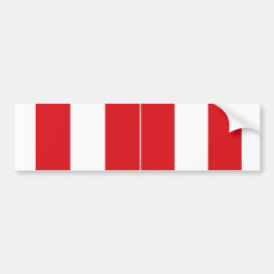 Nationale Flagge von zwei Peru Autoaufkleber