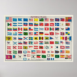 Nationale Flaggen Poster