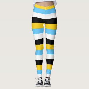 Nationale Flaggenfarben von Saint Lucia Horizontal Leggings