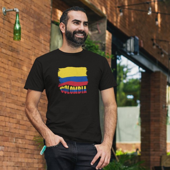Nationale Flaggenreise Kolumbiens T-Shirt (Colombia National Flag Travel T-Shirt)