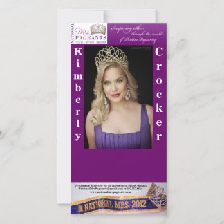 NATIONALE FRAU PAGEANTS AUTOGRAPH CARD