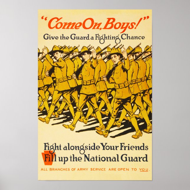 Nationale Garde kommen auf Boys Erste Propaganda Poster (Vorne)