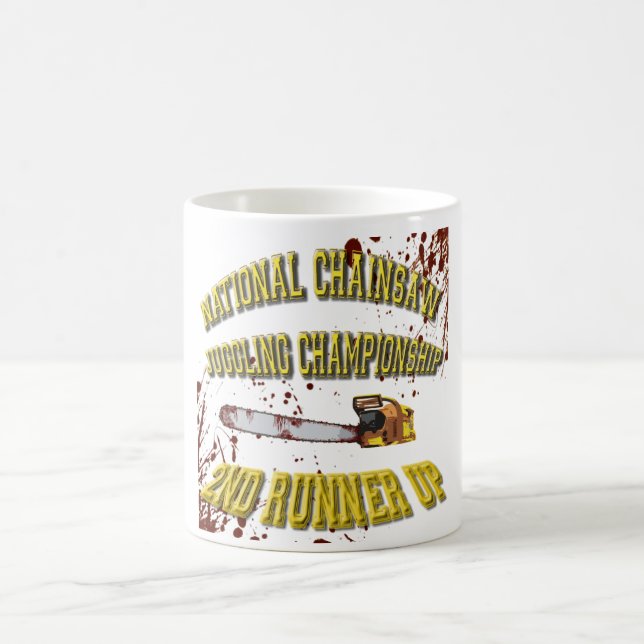 Nationale Kettensägen-jonglierende Meisterschaft Kaffeetasse (Mittel)