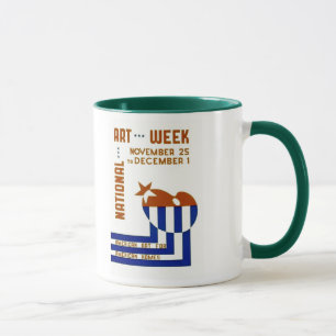 Nationale Kunst-Woche - WPA-Plakat - Tasse