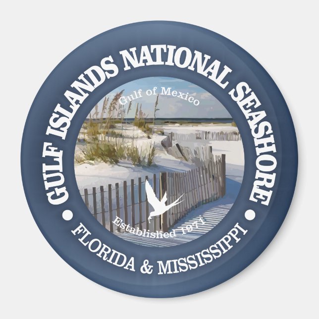 Nationale Küste der Golfinseln Magnet (Vorne)