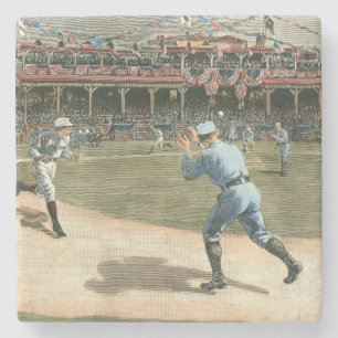 Nationale Liga-Baseball-Spiel 1886 Steinuntersetzer