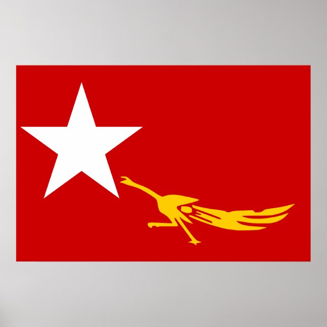 Nationale Liga für Demokratie, Flagge Myanmars Poster (Vorne)