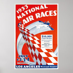 Nationale Luftfahrtwettbewerbe, 1933. Historische Poster