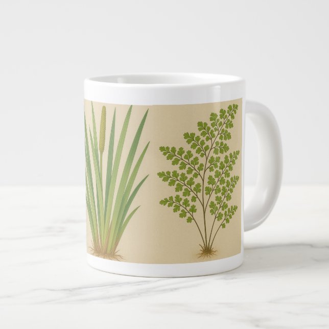 Nationale Pflanze im N.A.-Temperamentwald Jumbo-Tasse (Vorderseite Rechts)