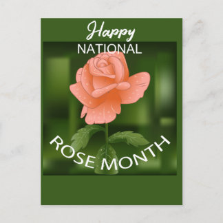 Nationale Rose Monat Postkarte
