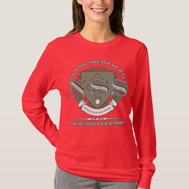 Nationale Sarkasmus-Gesellschaft T-Shirt (Vorderseite)